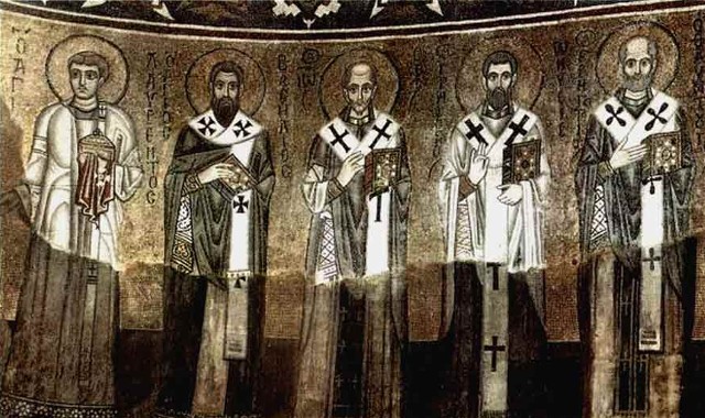 Mosaics of Saint Sophia Cathedral: Church Fathers.